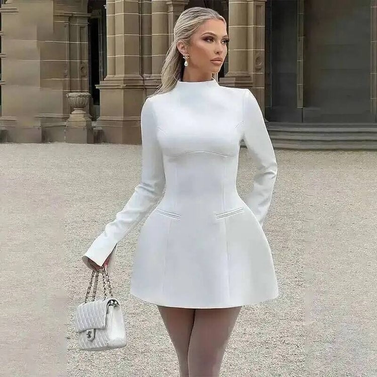 Nightclub Party Dress Women, Long Sleeve Mini Autumn Vestidos