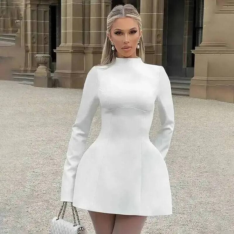 Nightclub Party Dress Women, Long Sleeve Mini Autumn Vestidos