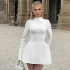 Nightclub Party Dress Women, Long Sleeve Mini Autumn Vestidos