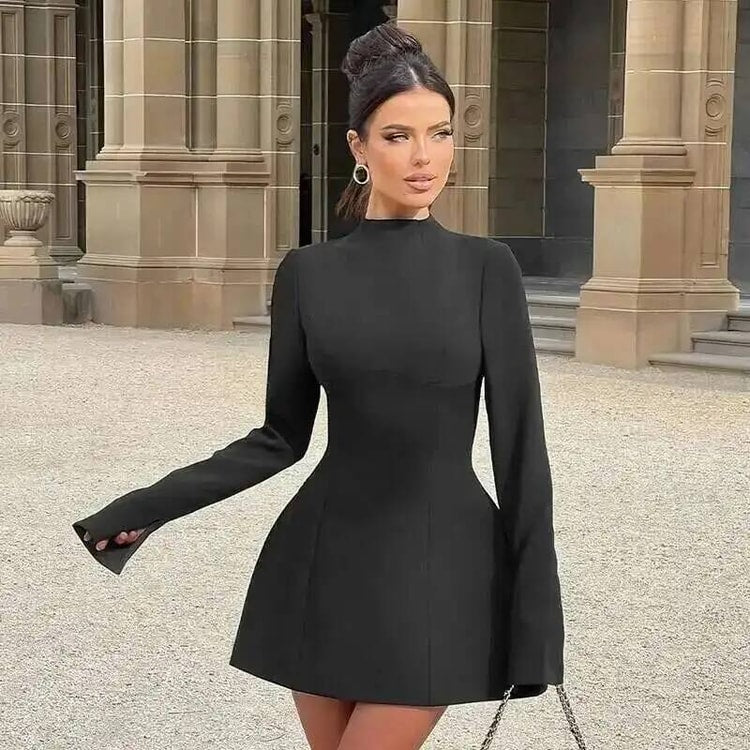Nightclub Party Dress Women, Long Sleeve Mini Autumn Vestidos