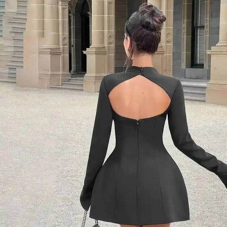 Nightclub Party Dress Women, Long Sleeve Mini Autumn Vestidos