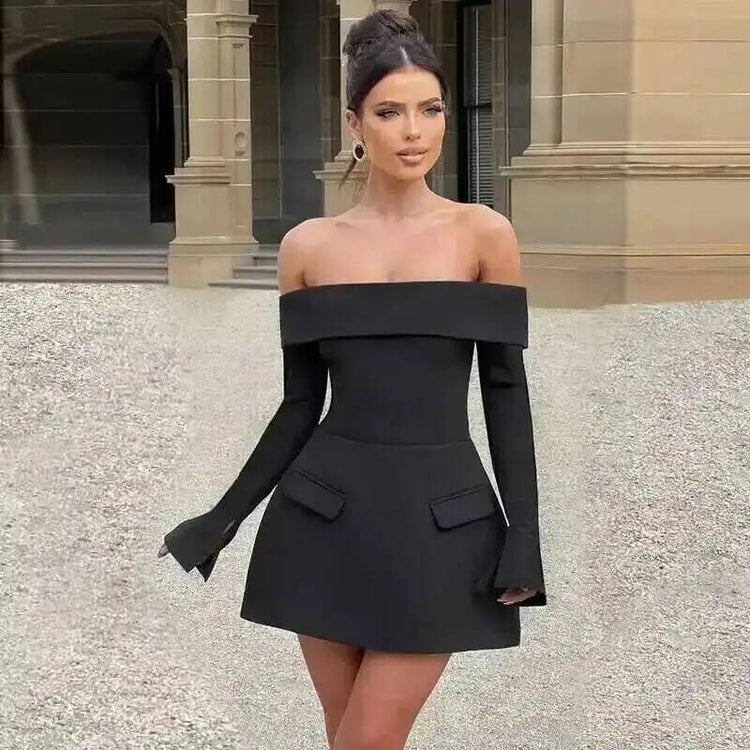 Nightclub Party Dress Women, Long Sleeve Mini Autumn Vestidos