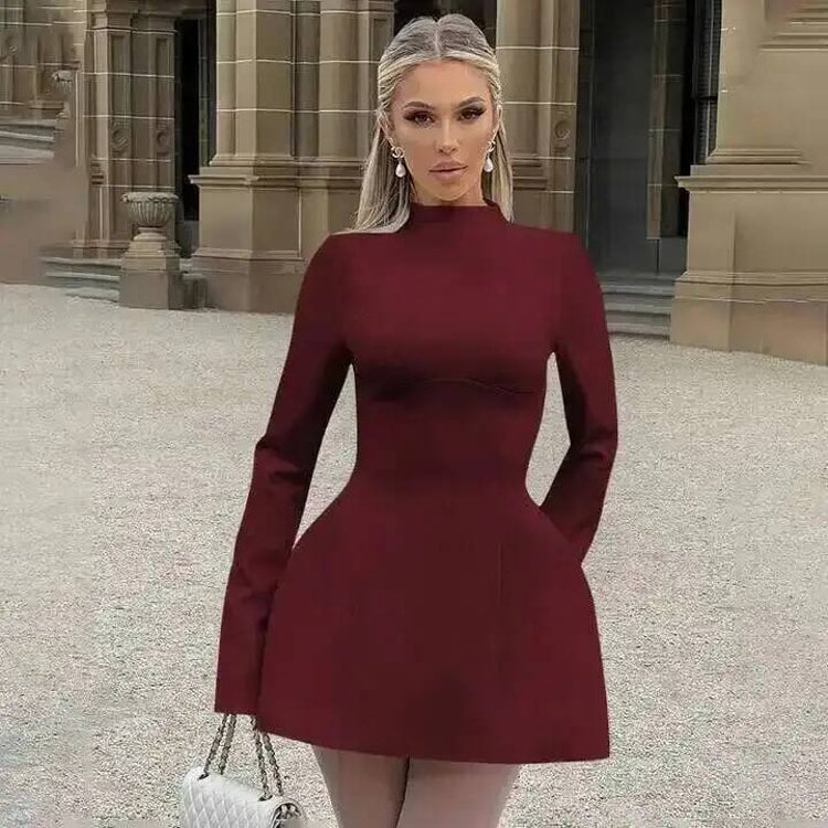 Nightclub Party Dress Women, Long Sleeve Mini Autumn Vestidos