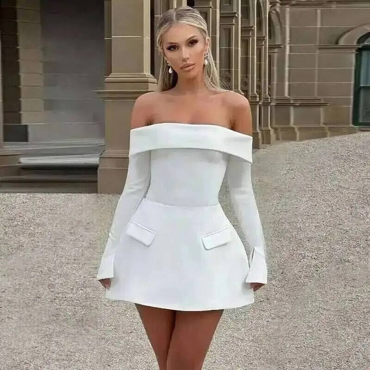 Nightclub Party Dress Women, Long Sleeve Mini Autumn Vestidos