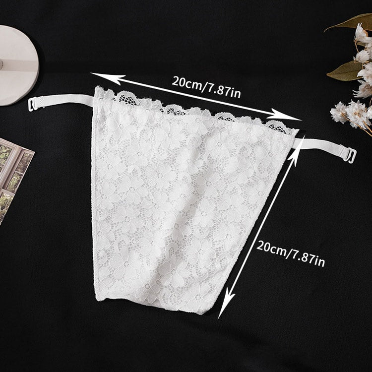 Lace Strapless False Collar Insert for Low Neckline Tops and Dresses