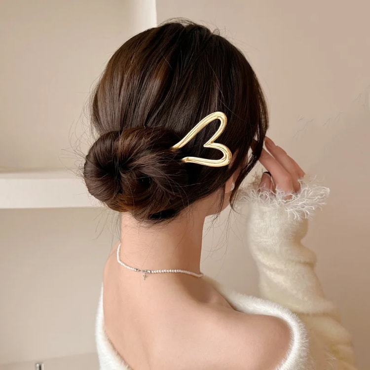Heart Geometric Hair Stick Set Elegant Metal Hair Pin Accessories for Women
