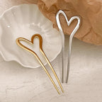 Heart Geometric Hair Stick Set Elegant Metal Hair Pin Accessories for Women