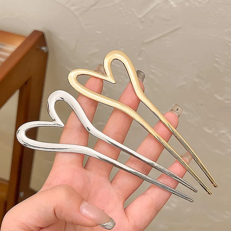 Heart Geometric Hair Stick Set Elegant Metal Hair Pin Accessories for Women