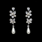 Huitan Aesthetic Bridal Imitation Pearl Dangle Earrings Luxury Trendy Engagement Wedding Ear Accessories for Women Newly Jewelry